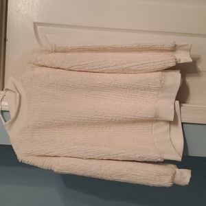 NWT fuzzy white sweater